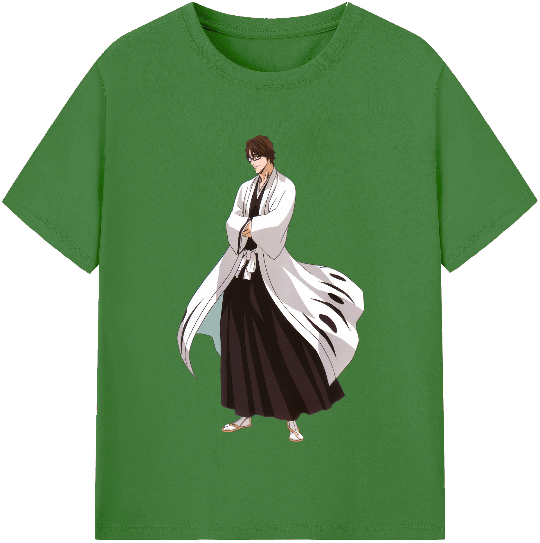 （画像用） ブリーチ 藍染 惣右介（あいぜん そうすけ） BLEACH Aizen Sousuke レディースカジュアルプリントTシャツ（綿100％）